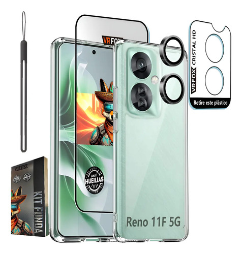 Vrfox Kit Funda Transparente Para Oppo \u002F Serie Reno \u002F Serie Find + Micas Hd | MercadoLibre