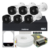 Kit Cftv Intelbras 6 Câmeras Vhl 1220 Full Hd Mhdx 1008c 1tb