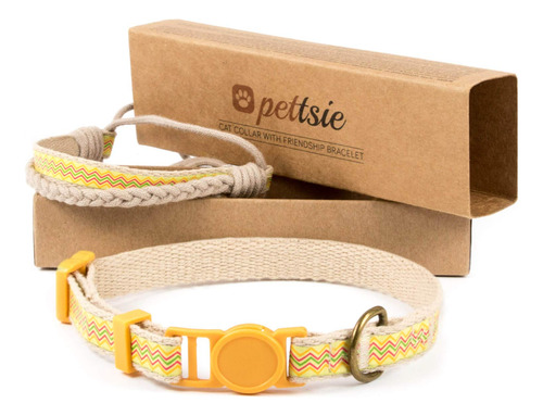 Pettsie Juego De Collar De Gato Fácil Ajustable, Hebilla D.