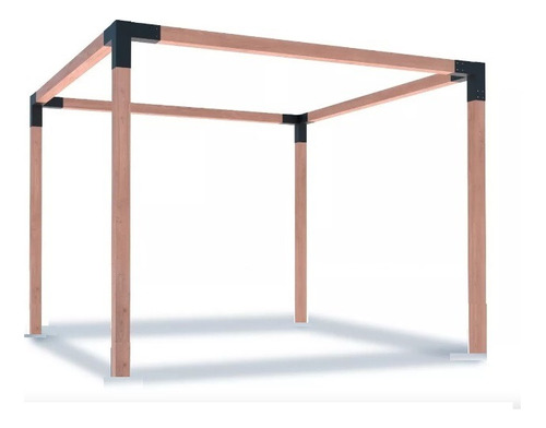 Pergola 3x3 Tipo Gazebo Facil Armado Exterior Jardin 3p