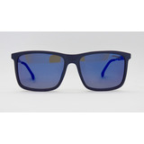 Lentes Gafas De Sol Carrera 8029s Rectangle Polarized 57mm Color Matte Blue/red/blue Flash Pjp/xt