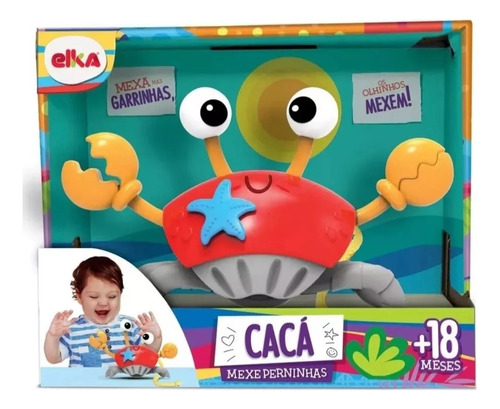 Brinquedo Para Bebê Crianças Caranguejo Cacá Mexe Perninhas