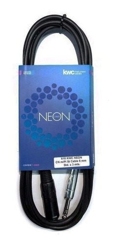 Cable Canon Macho Plug Kwc Neon 618 De 3 Metros
