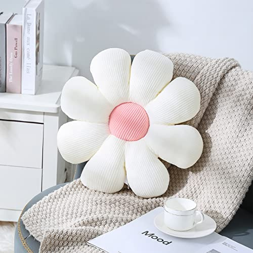 Almohada De Suelo Shinuoer Con Forma De Flor De Margarita, B