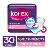 Kotex Toallas Nocturnas X 30 Und - - Unidad a $820