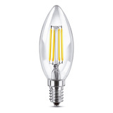 Lampara Led Vela Filamento 4w = 40w C37 Luz Calida Macroled