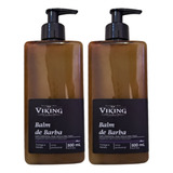 Kit 2 Balm De Barba - Mar - Viking Profissional 500 Ml