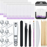 Equipo Para Decorar Uñas 122 Pieces Fiber Nails Kit Nail Fib