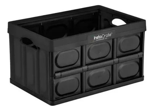 Caja Plegable Instacreate Negra 46 Lts Almacena Organiza 