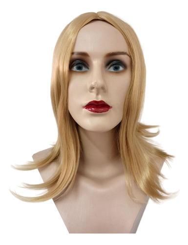 Peruca Curta Luxo Loira Liso Wig Lace Premium - Oferta