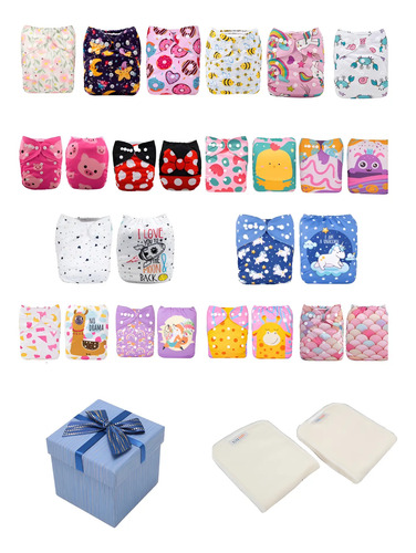 20 Pañales Ecológicos Alvababy Estampados Con Absorbente | Meses sin interés