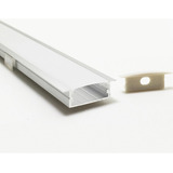 Kit 6 Perfil De Embutir Slim 2 Metros 30mm P/ Fita Led Gesso