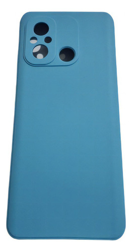 Capa Capinha Compativel Xiaomi Redmi 12c Silicone Aveludado Cor Azul Jeans