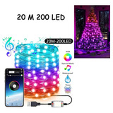 20m Luces Bluetooth Decorar Árbol De Navidad Vacaciones Rgb