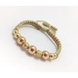 Pulsera Manilla Esclava Balines En Oro Lamindo 18k Oro 18k 