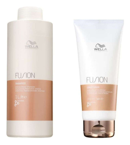 Kit Wella Fusion Shampoo 1l + Condicionador 200ml