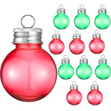 12 Bolas De Plastico Transparente De Navidad Adornos De Arbo