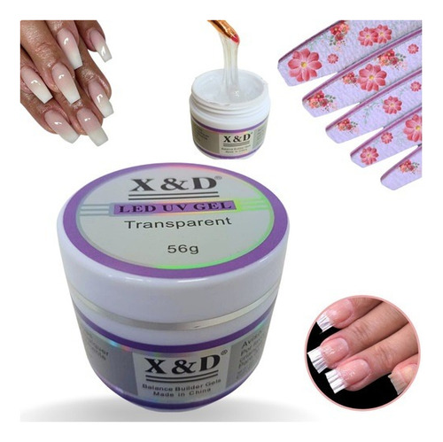 Gel Xed Alongamento Unha 56gr Led Uv Acrigel Original Cores