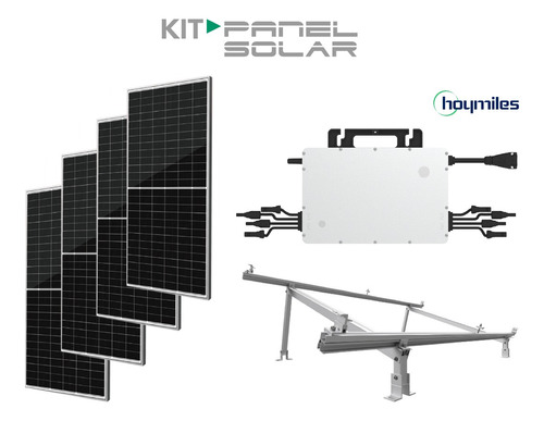 Kit Paneles Solares 2200w Con Estructura Monitoreo Accesorio