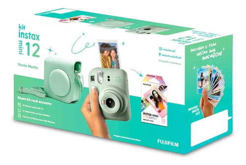 Kit Câmera Instax Mini + 10 Filmes + Bolsa Oficial Env Rapid