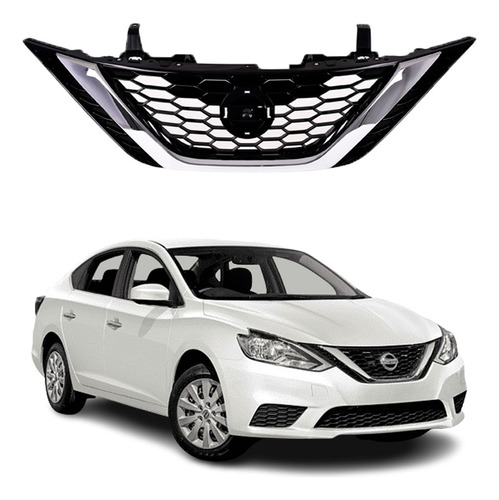 Parrilla Nissan Sentra B17 Nismo Sport 2018 F/cromo Negro