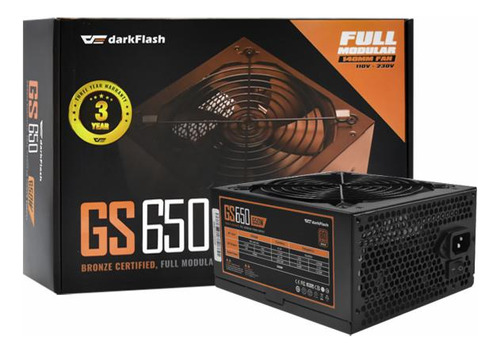 Fonte Aigo Darkflash Gs650w, Full-modular, 80 Plus Bronze