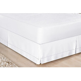 Saia Para Cama Box Solteiro Conforto Quarto Premium 01 Peça Cor Branco