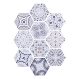 Pegatina De Azulejo De Patrón Hexagonal Piso Antideslizante
