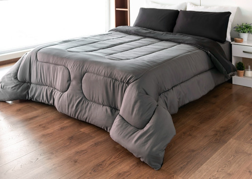 Acolchados Queen Size Lisos Reversibles Abrigados Cubrecamas