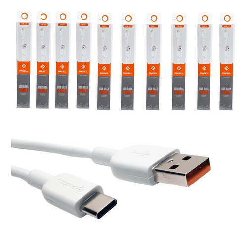 Kit 10 Cabo Tipo Usb-c Pmcell Solid 999 Cb-11 1 Metro