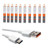 Kit 10 Cabo Tipo Usb-c Pmcell Solid 999 Cb-11 1 Metro