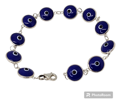 Pulsera De Plata 925 Con Ojo Turco