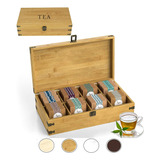 Caja Organizadora De Té De Bambú Sin Productos Químicos, Res