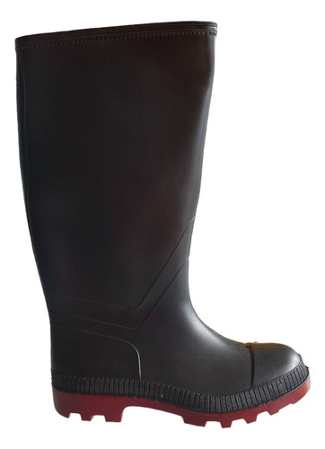 Botas Impermeable De Hule Industrial Jardinera Suela Roja 