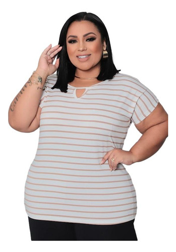 Blusa Evangélica Feminina Plus Size Malha Para Gordinhas