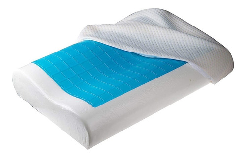 Set X2 Almohada Memory Foam Sensor Gel Mantiene Fresco Funda