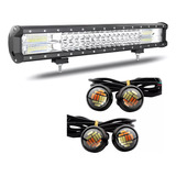 Farol Barra Led S-10 Ranger Hilux 50cm 12v 24v 288w + Brinde