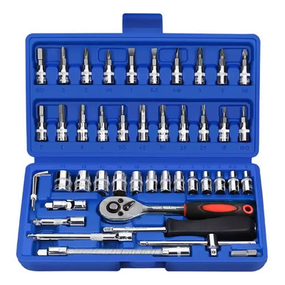 Autocle Juego Herramientas Mecánicas Dados Acerokit Kit 46pc | MercadoLibre
