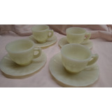 Juego De Cafe 4 Tazas Y 4 Platos Rigopal Antiguo