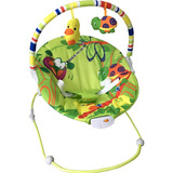 Cadeira De Balanço Para Bebê Baby Style Repouseira Poli Verde Amarelo/verde