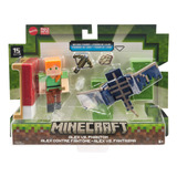 Mattel Minecraft Vanilla Figura De Acción Paquete Alex Vs. P