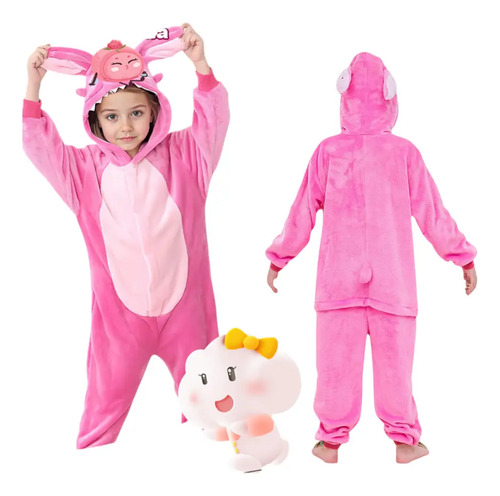 Kigurumi Mameluco Pijama Infantil Stitch Rosa | Envío gratis