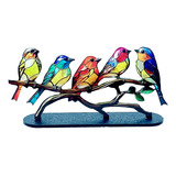 Pájaros Acrílicos Teñidos En Adornos De Escritorio De Rama A