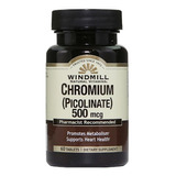 Chromium Picolinate Windmill Picolinato Cromo 60 Tabs 500mcg