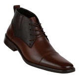 Botín Vestir Oxford Hombre Café Piel Stfashion 04703902