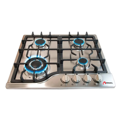 Parrilla Estufa 4 Quemadores Gas Acero Inoxidable Shorbull Color Gris | Envío gratis