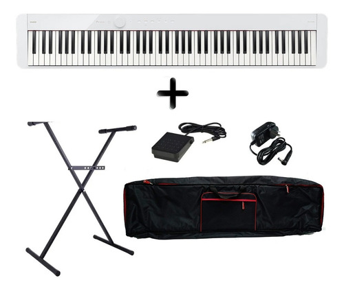 Combo Piano Privia Casio Pxs1100 Blanco 88 Teclas Accesorio