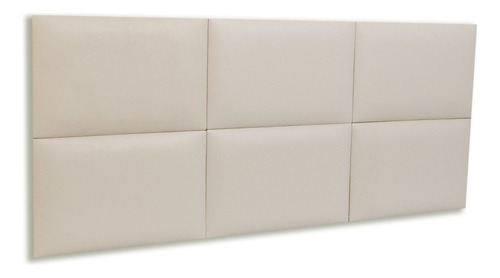 Cabeceira Casal 141x60 Cama Box Modulada Retangular Blu Cor Corino Marfim