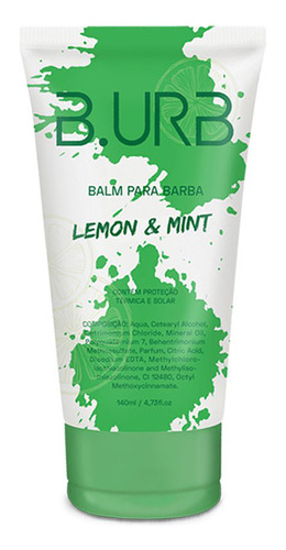 Balm Para Barba Lemon & Mint Proteção Térmica E Solar B.urb