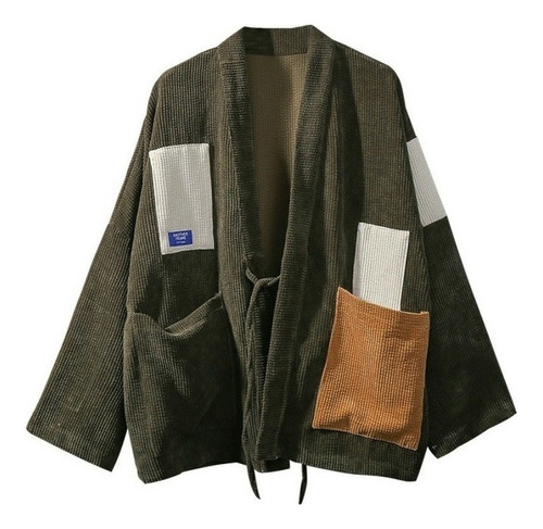 Chamarra Para Hombre De Pana Patch Kimono